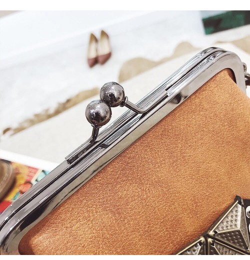 Leather Crossbody Clasp Purse Leather Crossbody Clasp Purse