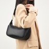 Faux Leather Crossbody Bag With Curb Chain Shoulder Strap Faux Leather Crossbody Bag With Curb Chain Shoulder Strap