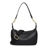 Faux Leather Crossbody Bag With Curb Chain Shoulder Strap Faux Leather Crossbody Bag With Curb Chain Shoulder Strap