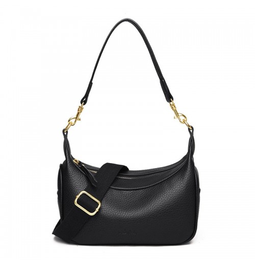 Faux Leather Crossbody Bag With Curb Chain Shoulder Strap Faux Leather Crossbody Bag With Curb Chain Shoulder Strap