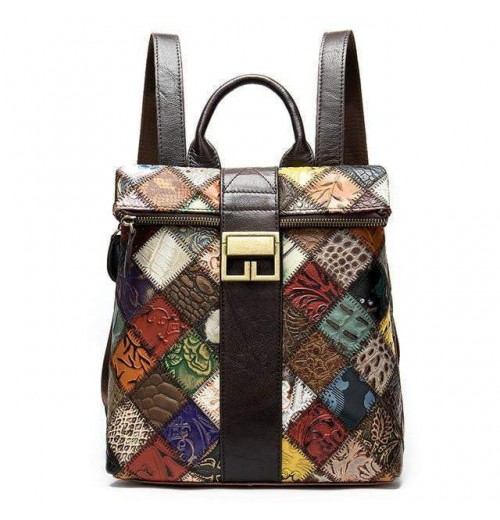 Patchwork Backpack Purse Patchwork Backpack Purse