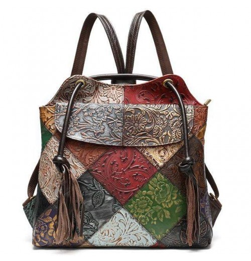 Patchwork Leather Backpack Patchwork Leather Backpack